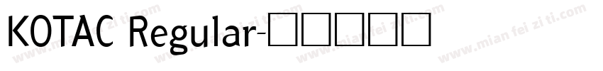 KOTAC Regular字体转换